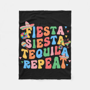 Fiesta Siesta Tequila Repeat Bride Squad Bachelore Fleecedecke