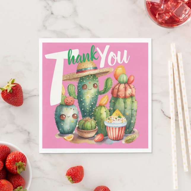 Fiesta Sinorita Baby Girl Showpartyware Cacti Serviette (Beispiel)
