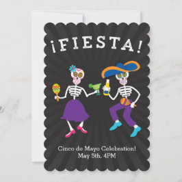 Fiesta Skulls Party Einladung