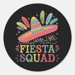 Fiesta Squad Cinco de Mayo Familien-Matching Runder Aufkleber