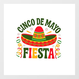 Fiesta Squad Cinco De Mayo Mexican Sombrero Fensteraufkleber