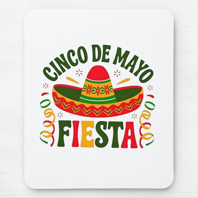 Fiesta Squad Cinco De Mayo Mexican Sombrero Mousepad (Vorne)