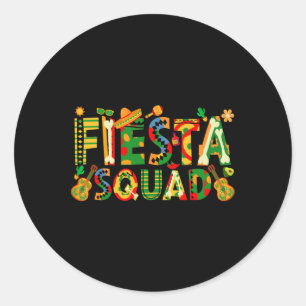 Fiesta Squad Family Matching Cinco De Mayo Party Runder Aufkleber