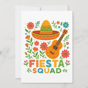 Fiesta Squad - farbenfrohe Party Vibes Feiertagskarte
