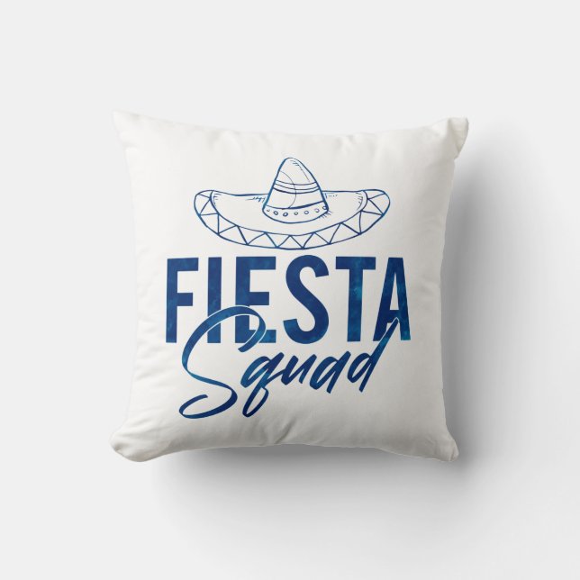 Fiesta Squad Fiesta Junggeselinnen-Abschied Shirts Kissen (Vorderseite)
