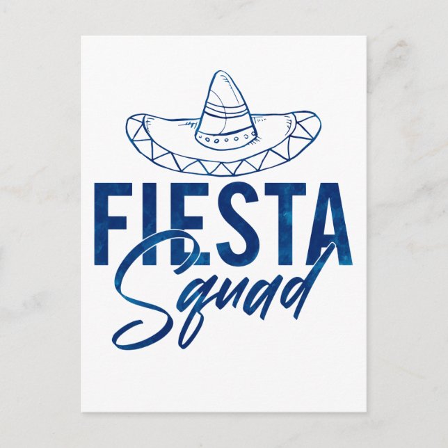 Fiesta Squad Fiesta Junggeselinnen-Abschied Shirts Postkarte (Vorderseite)