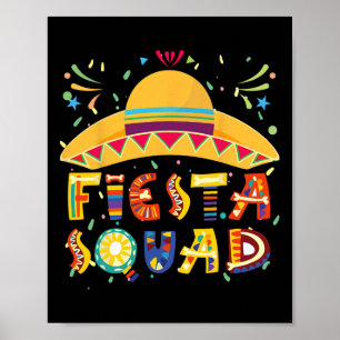Fiesta Squad Mexiko Fiesta Taco Gitarre Cinco De M Poster