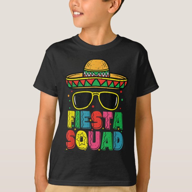 Fiesta Squad Sombrero Cinco De Mayo Mexican Fiesta T-Shirt (Vorderseite)