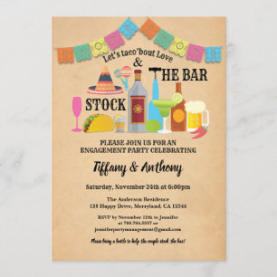 Fiesta Stock die Bar Einladung Paare Dusche