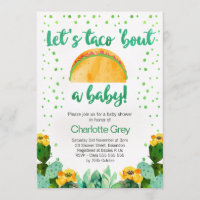 Fiesta Taco 'Bout A Baby Baby shower Invitation