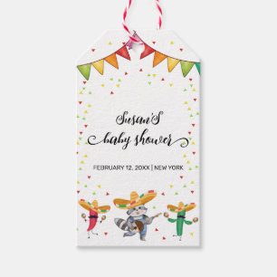 Fiesta Taco 'Bout A Baby Cactus Animal Baby Shower Geschenkanhänger