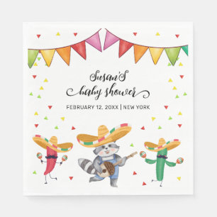 Fiesta Taco 'Bout A Baby Cactus Animal Baby Shower Serviette