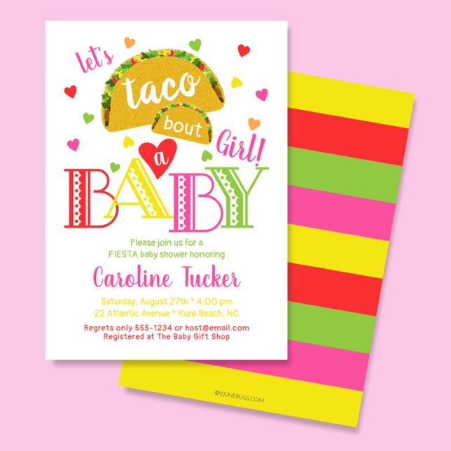 Fiesta Taco Bout a Baby Girl Shower Invitation (Créateur téléchargé)