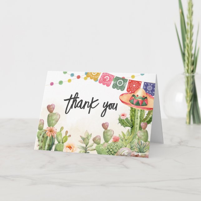 Fiesta Taco 'Bout Baby Shower Dankeskarte (Vorderseite)