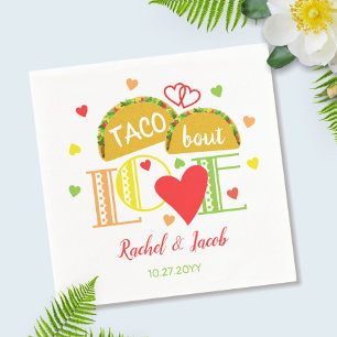 Fiesta Taco Bout Love Farbige Verlobungsfeier Serviette