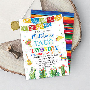Fiesta Taco Deux Jours 2e anniversaire Invitation 
