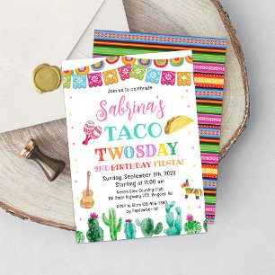 Fiesta Taco Deux Jours 2e Anniversaire Invitation 
