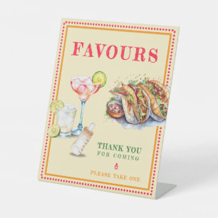 Fiesta Tacos Tequila Baby Shower Favoriten Vielen Sockelschild