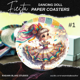 Fiesta Tanzpuppe (#1) Papierset für Untersetzer