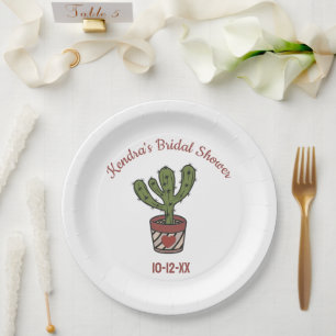 Fiesta Theme Brautparty Personalisiert Cactus Pappteller