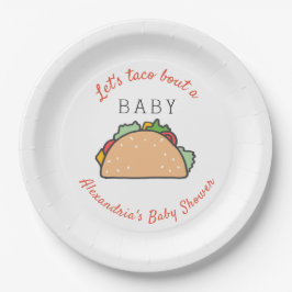 Fiesta Theme Let's Taco Bout a Baby Shower Pappteller