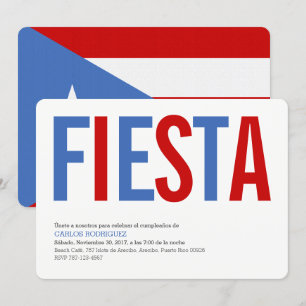 Fiesta:Traditionell: Einladung der Flagge Puerto R