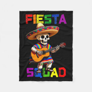Fiesta-Trupp-Design Cinco de Mayo Skelett Sombrer Fleecedecke