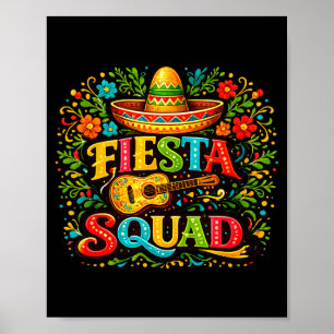 Fiesta-Truppe Cinco De Mayo Lustige Mexikanische P Poster