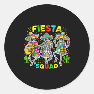 Fiesta-Truppe Cinco de Mayo Taco-Musik MexicanFies Runder Aufkleber