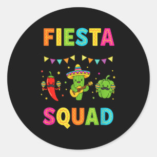 Fiesta-Truppe süßer Kaktus Pfeffer Paprika Kinder Runder Aufkleber