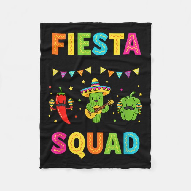 Fiesta-Truppe süßer Kaktus Pfeffer Paprika KinderF Fleecedecke (Vorderseite)