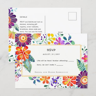 FIESTA UAWG Folkart Blume Postkarte