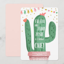 Fiesta und Fun Girl Pink Cactus 1. Geburtstag