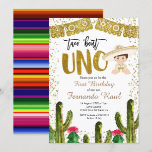 Fiesta Uno Gold Charro Boy  Einladung