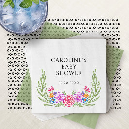 Fiesta Vivid Floral Baby Shower Serviette