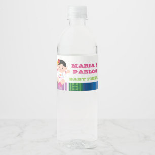 Fiesta Wasserflaschen Labels, Babydusche Mädchen