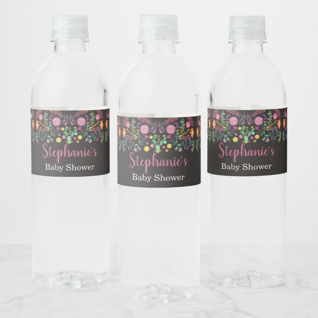 Fiesta Water Bottle Labels Mexican Water Flasche (Flaschen)