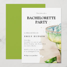 Fiesta Watercolor Junggeselinnen-Abschied Einladung