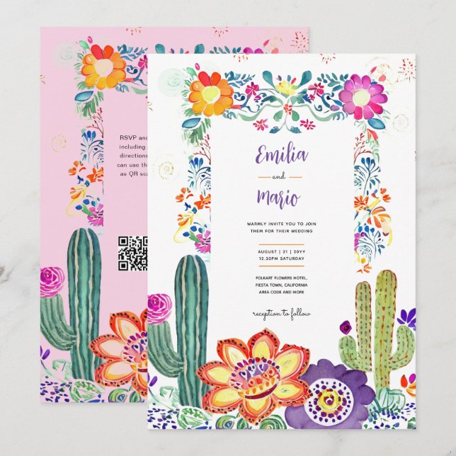 FIESTA WEDDING - Folkart-Blume Moderne (Vorne/Hinten)