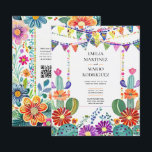 FIESTA WEDDING - Folkart-Blume Moderne<br><div class="desc">Schöne Fiesta Folkart Blume themed Hochzeitseinladung.</div>