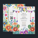 FIESTA WEDDING - Folkart-Blume Moderne<br><div class="desc">Schöne Fiesta Folkart Blume themed Hochzeitseinladung.</div>