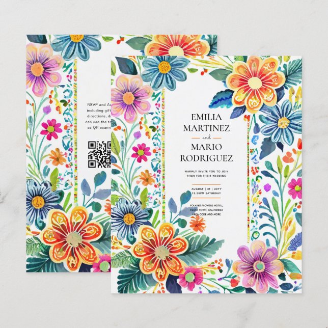 FIESTA WEDDING - Folkart-Blume Moderne (Vorne/Hinten)