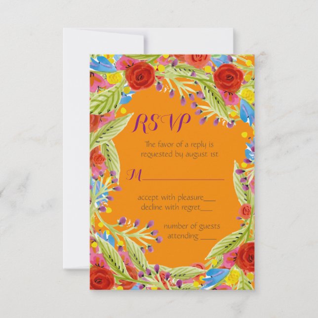 Fiesta Wedding RSVP (Devant)