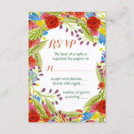 Fiesta Wedding RSVP Karte