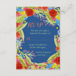 Fiesta Wedding RSVP Karte