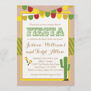 Fiesta Wedding shower Invitation Couples