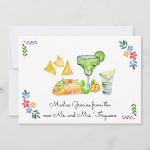 Fiesta Wedding Tacos und Tequila Danke-Karte Dankeskarte