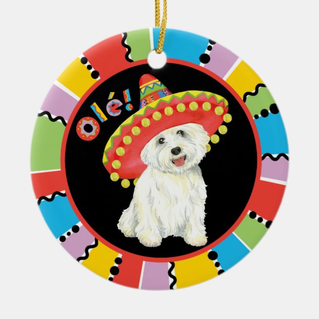 Fiesta Westie Keramikornament (Vorne)