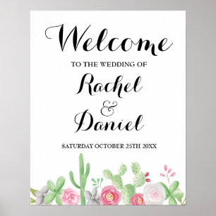 Fiesta-Willkommensposter Hochzeit Mexiko Kaktus Po Poster