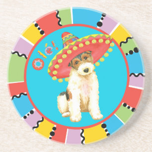 Fiesta Wire Fox Terrier Sandstein Untersetzer